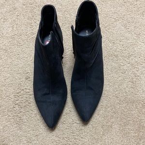 Kelly and Katie black faux suede booties